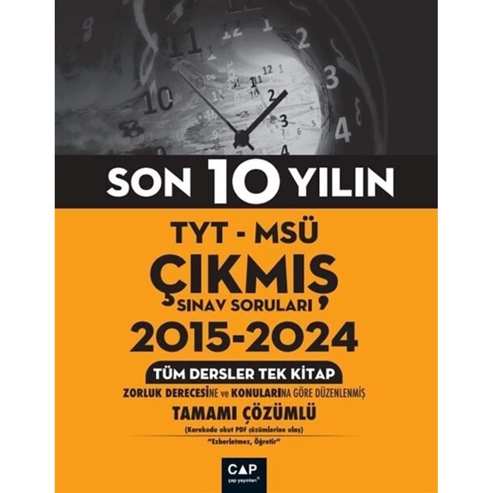 Çap Tyt Msü Çıkmış Sorular Tüm Tek 2015-2024