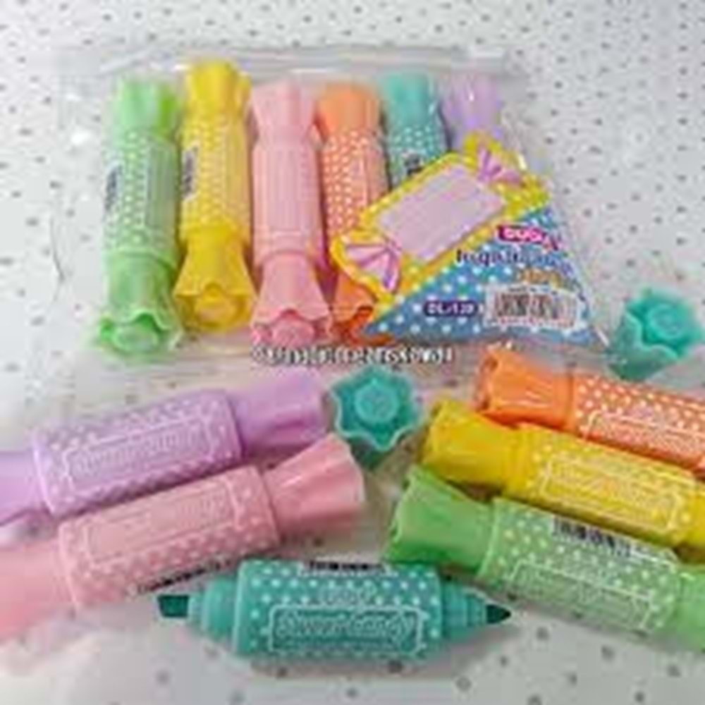 Sweet Candy Fosforlu Kalem 6 Renk