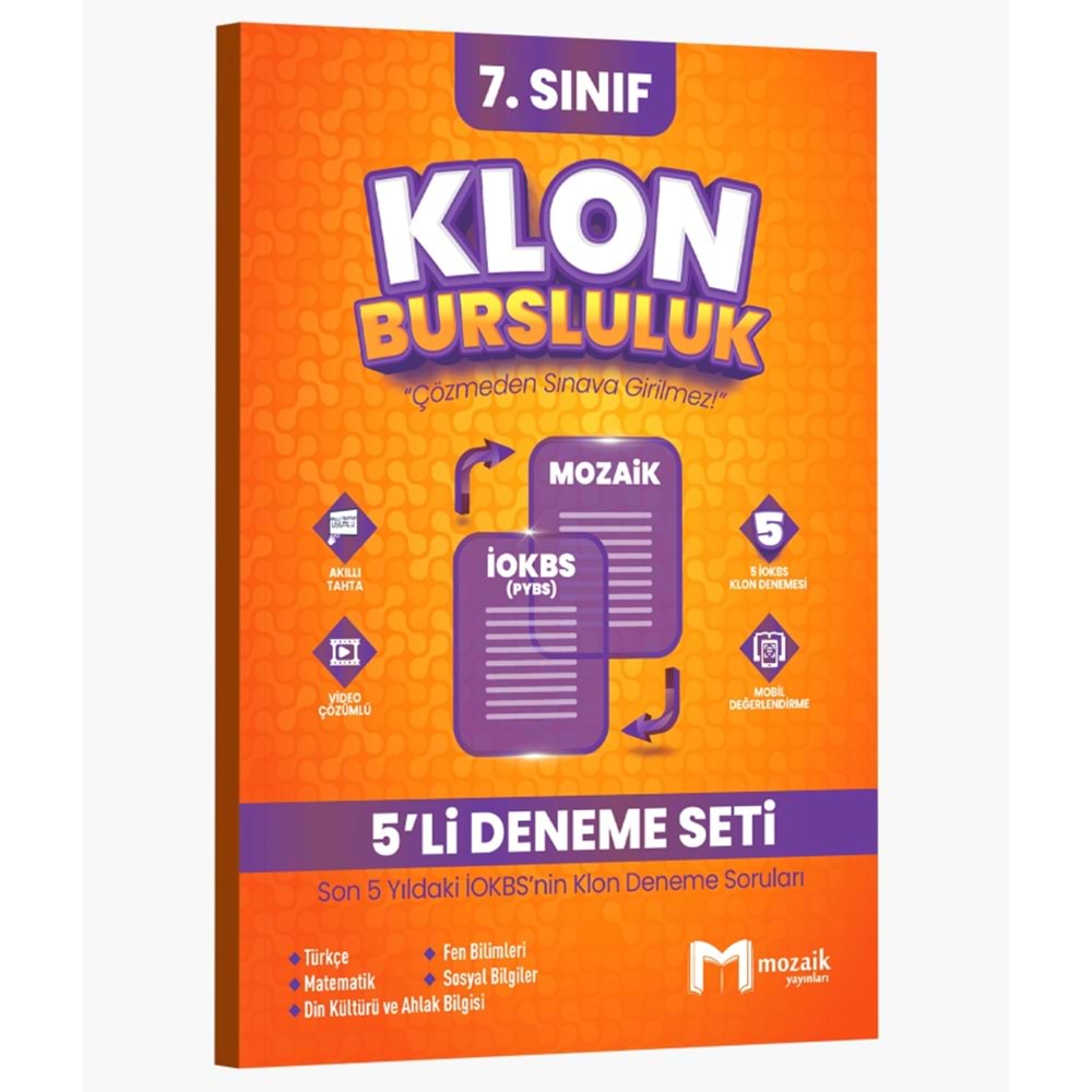 7.Sınıf Mozaik Klon 5 Lİ Deneme