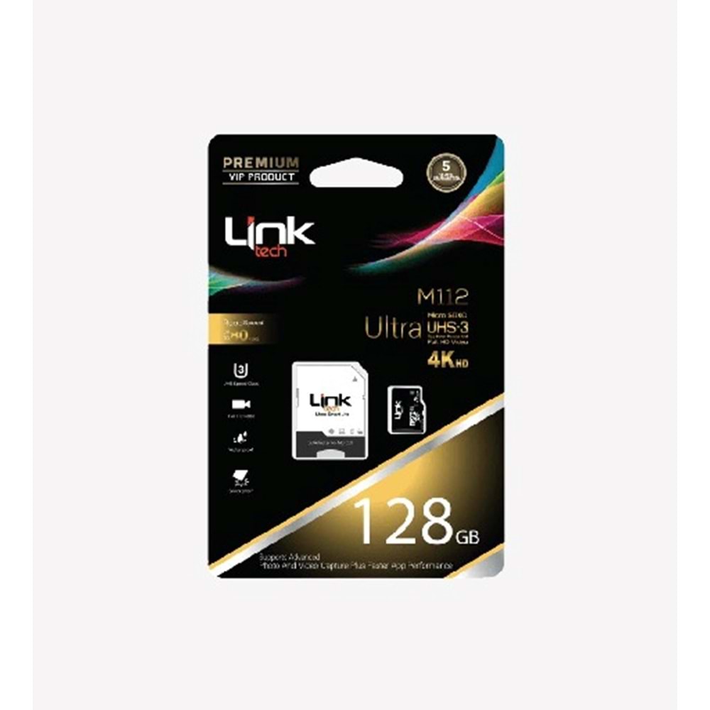 M112 Premium Mikro SD 4K Ultra 128 GB Hafıza Kartı