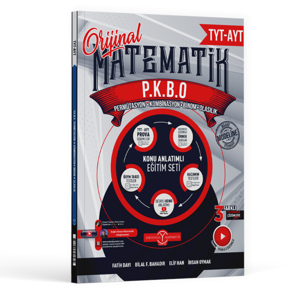 Orjinal TYT AYT Matematik Permütasyon Kombinasyon Binom Olasılık K.A Eğ.Se