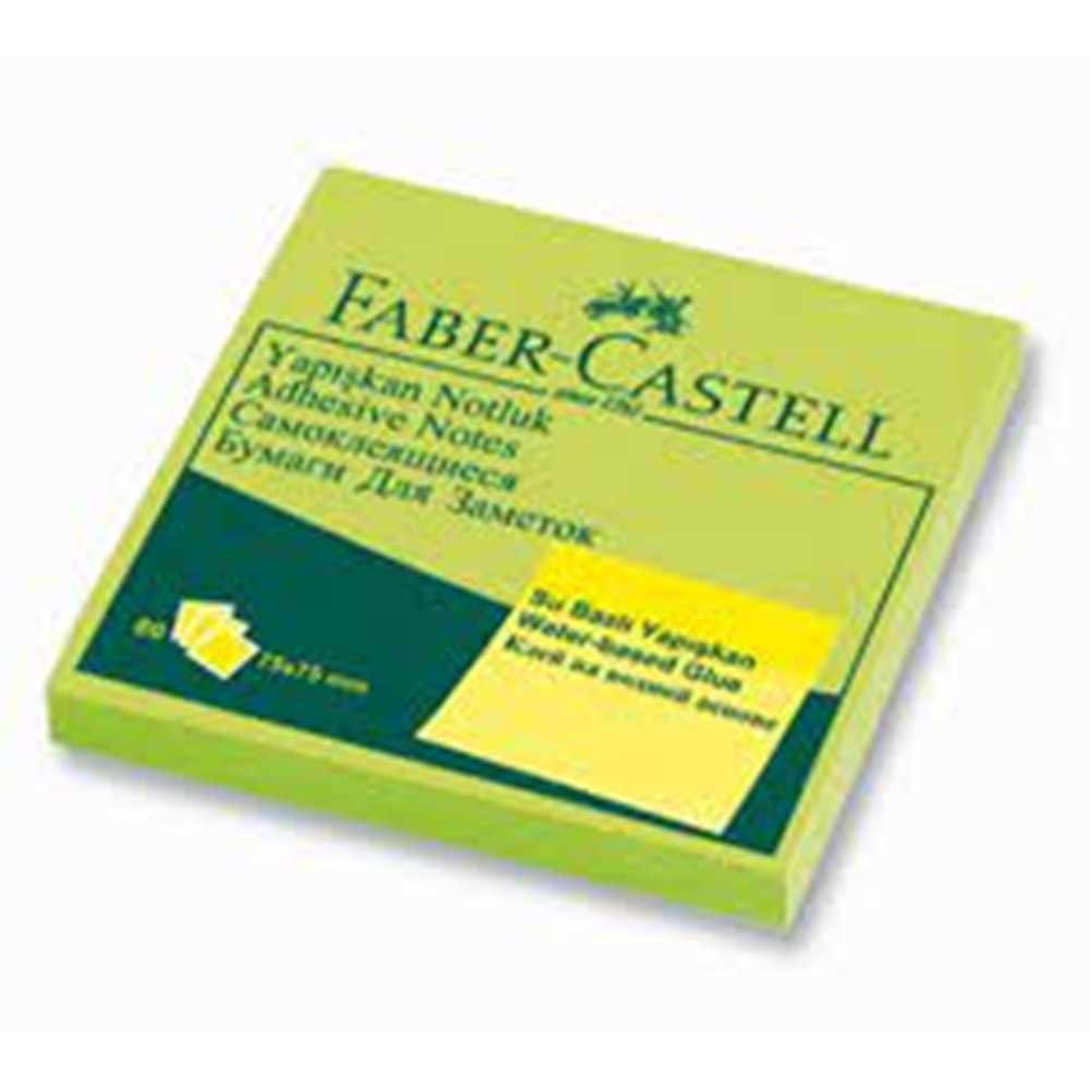 Faber Castell Not Kağıdı 75*75 Yapışkanlı Yeşil