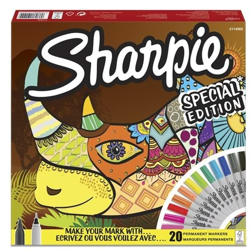 Sharpie Premanent Set Fine 20 Li Gergedan