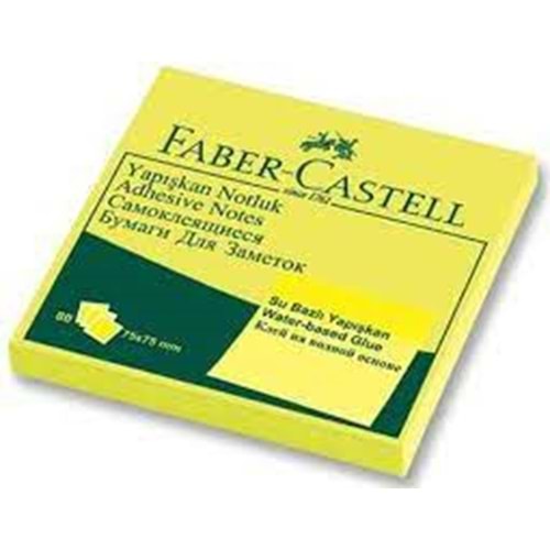 Faber Castell Not Kağıdı 75*75 Yapışkanlı Sarı