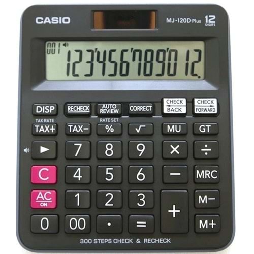 Casıo Hesap Makinesi Masaüstü Mj-120D plus-Bk 12 Hane