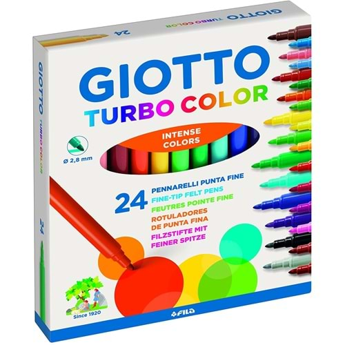 Giotto Turbo Color 24 Renk Keçeli Kalem