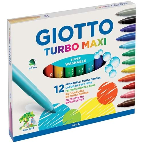 Giotto Turbo Maxi Keçeli Kalem 12 Renk