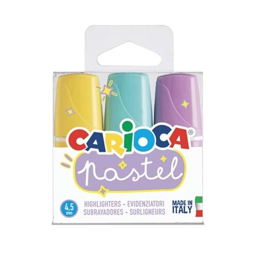 43168 Carioca Pastel Mini İşaretleme Kalemi 3 Lü