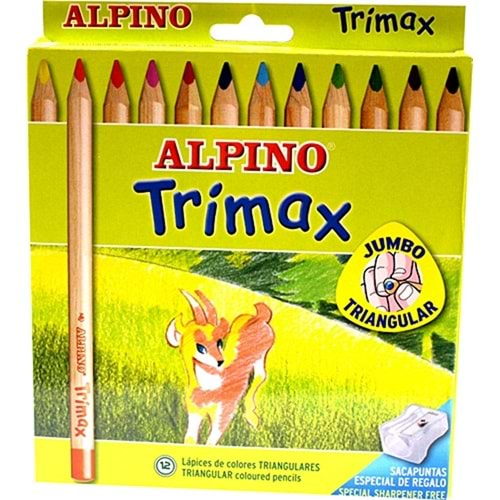 Alpino Trimax Jumbo Kuru Boya Kalemi 12 Renk