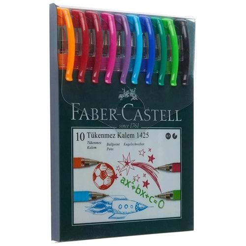 Faber Castell Tükenmez Kalem Ailesi 1425 10 Lu Poşet