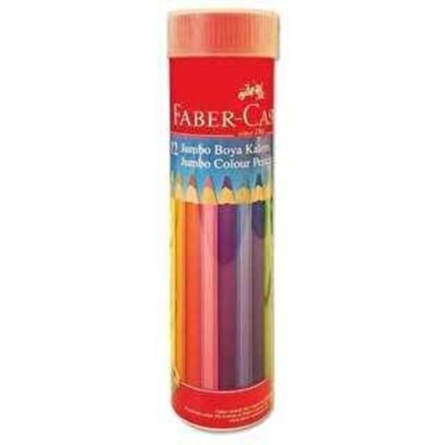 Faber Castell Kuru Boya Kalemi 12 Renk Jumbo Tb Tüp Üçgen