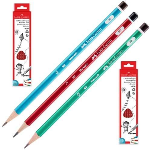Faber Castell Kurşun Kalem Mercanlı 2B Üçgen