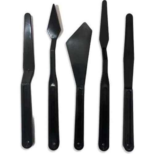 97-11247 Plastik Spatül 5Li Set Siyah