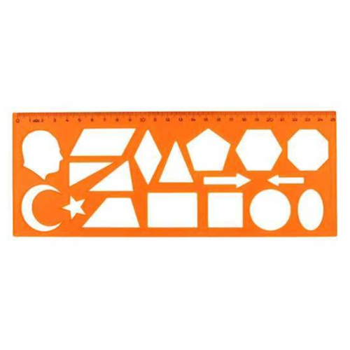 Hatas Geometrik Şekiller Şablonu 25 Cm.
