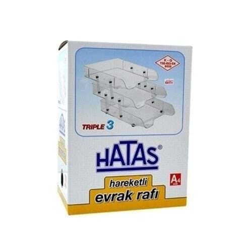 Hatas Evrak Rafı Üçlü Hareketli ( Şeffaf )