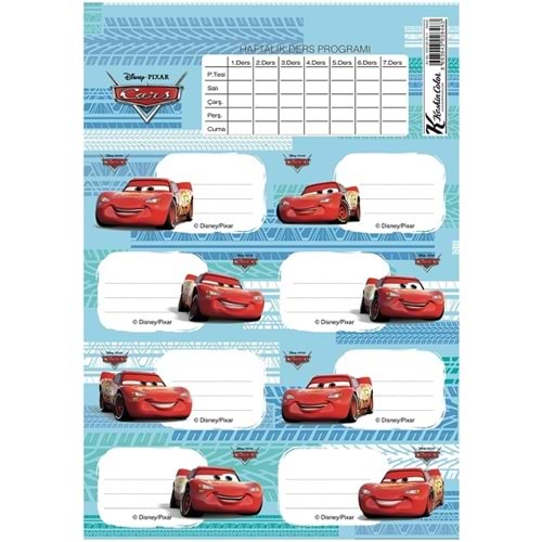 Cars Ders Programli 3Lü Etiket