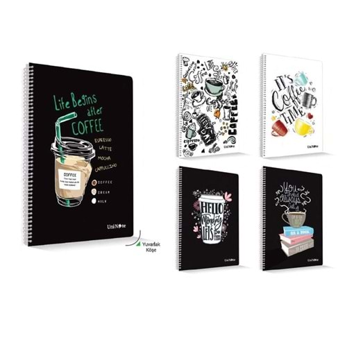 Çınar Coffee Spiralli Pp. Kapak 72 Yaprak Kareli Defter