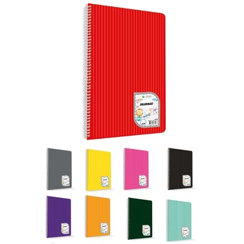 Çınar Colormaxi A4 Spiralli Pp Kapak 96 Yp. Kareli