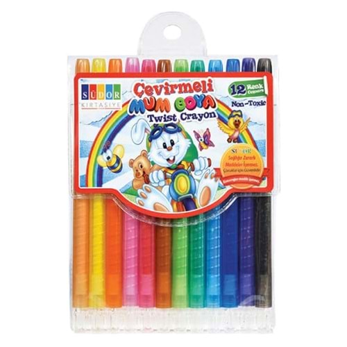 Südor Çevirmeli Mum Boya Set 12 Li