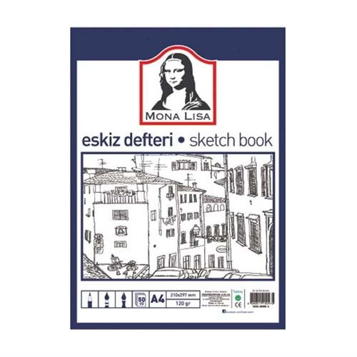 Monalisa Eskiz Defteri A4 120 G 50 Yp