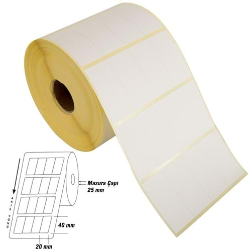 Taneks 20X40 Mm Eco Term.Etk. 4 Lü 25Mm Çap 4000 Ad/Rl