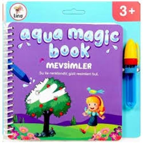 Lino Aqua Magic Book Mevsimler (Sihirli Boyama Kitabi) Kar-Tfl-1005