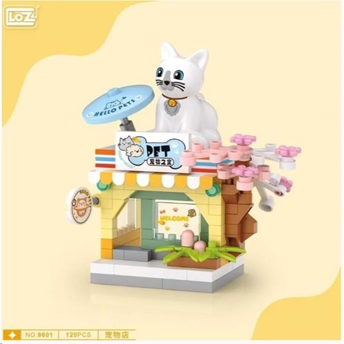 Loz 8601 Mikro Blok Çanta Pet Shop 120 Parça