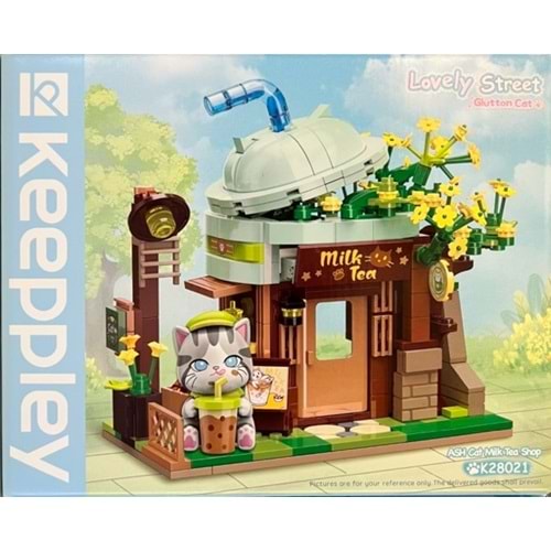 Kp28021 Keeppley Lovely Street ASH Cat Milk Tea Shop Block Oyuncak