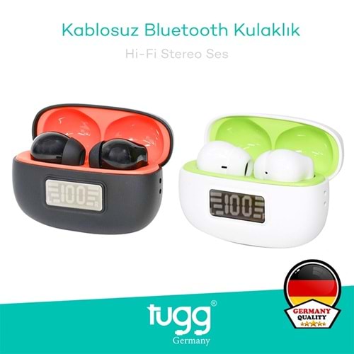 TUGG Germany Bluetooth Kulaklık NE-03 Beyaz-Siyah