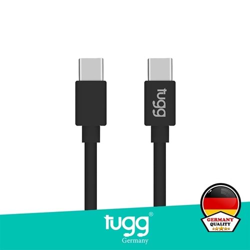 TUGG Germany Şarj ve Veri Kablosu Type-C Type-C 1M Siyah