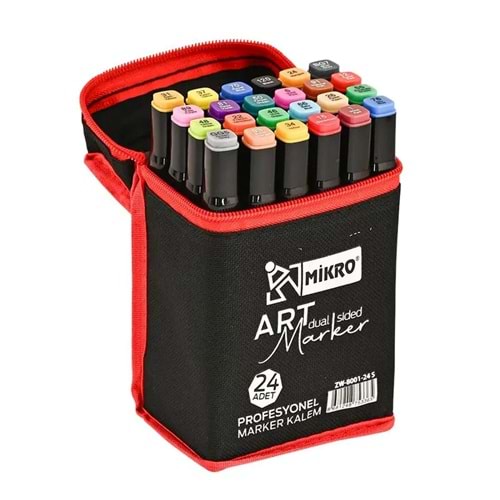 Mikro Art Çift Taraflı Marker Kalem Çantalı