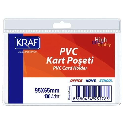 Kraf Kart Poşeti Pvc 95x65 MM Yatay