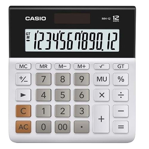 Casıo Mh-12-We-Dp Hesap Makinesi 12 Hane