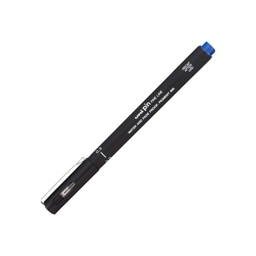 Uni-Ball Pin 03-200 M Fine Line Akrilik Uçlu Çizim Kalemi 0.3 mm Mavi