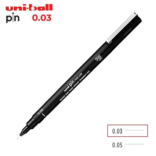 Unı Pın 0,03 Fine Line Akrilik Uçlu Kalem Siyah