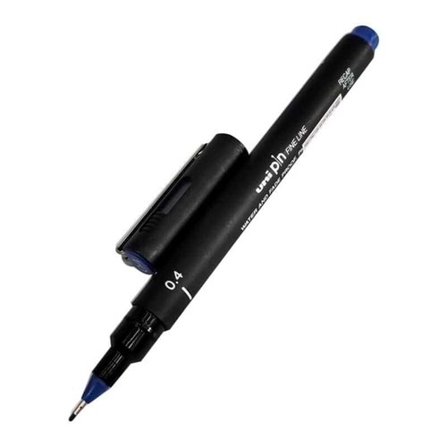 Uni-Ball Pin 04-200 M Fine Line Akrilik Uçlu Çizim Kalemi 0.4 mm Mavi