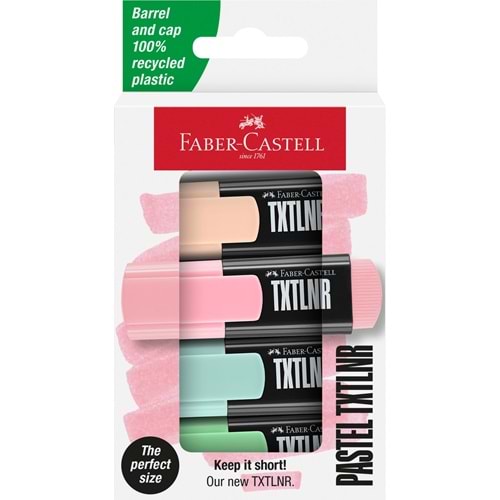 Faber Castell Textliner Fosforlu Kalem Mini Pastel 4 LÜ