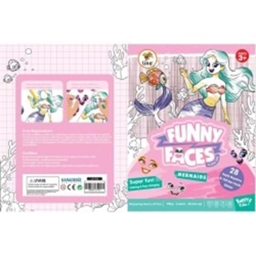 Lino Funny Faces Stickerli Boyama Kitabı Deniz Kızı