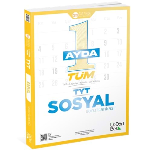 1 Ayda Tüm Tyt Sosyal Soru Bankası