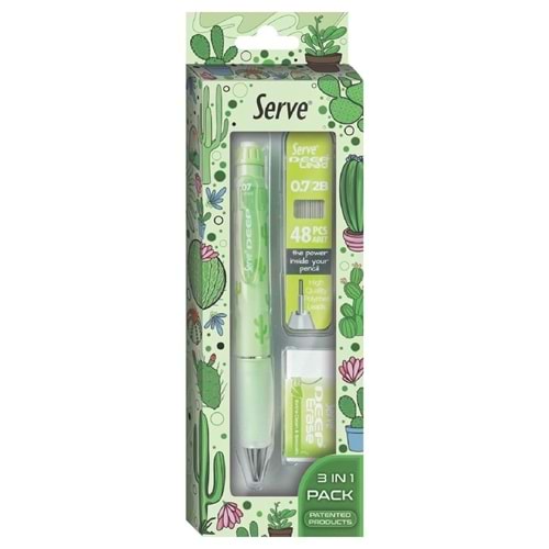 Serve Deep Doğa Serisi Üçlü Kutu Kaktüs