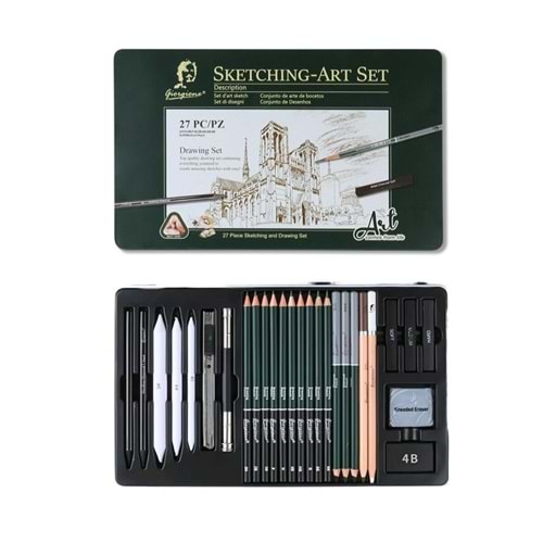 Giorgione Çizim Seti 27 Li Metal Kutu G-272708