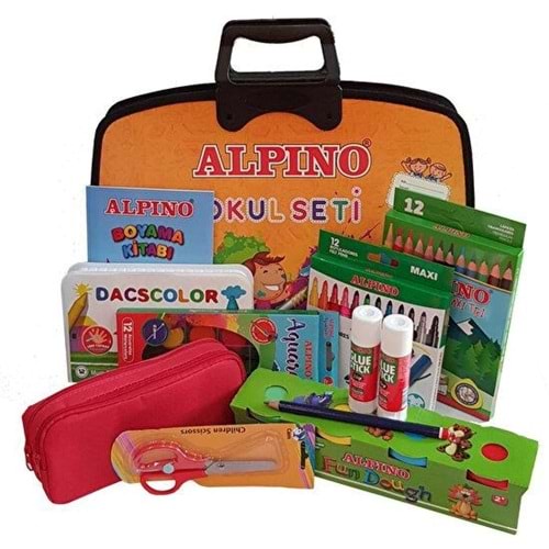 Alpino Maxi Okul Seti Resim Çantalı