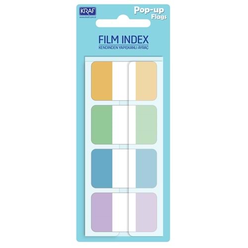 Kraf İndex Flim 25x42MM Pop-Up 4 Renk 20 Yaprak