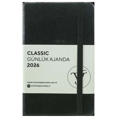 Vj Classic Günlük Ajanda 9x14 Cm Sert Kapak Ivory 384 Sayfa