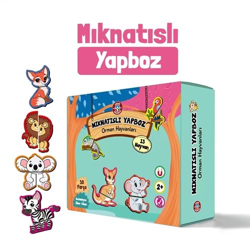 Çocuk Akademi Mıknatıslı Yapboz- Orman Hayvanları
