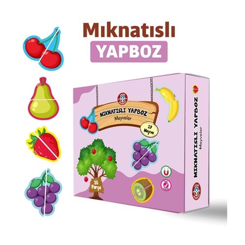 Çocuk Akademi Mıknatıslı Yapboz Meyveler