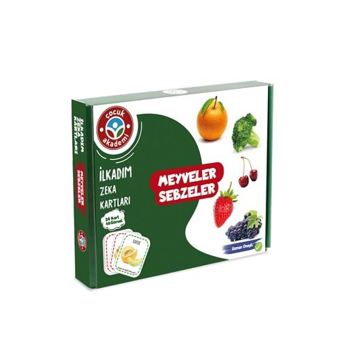 Çocuk Akademi İlk Adım Zeka Kartları Meyveler Sebzeler
