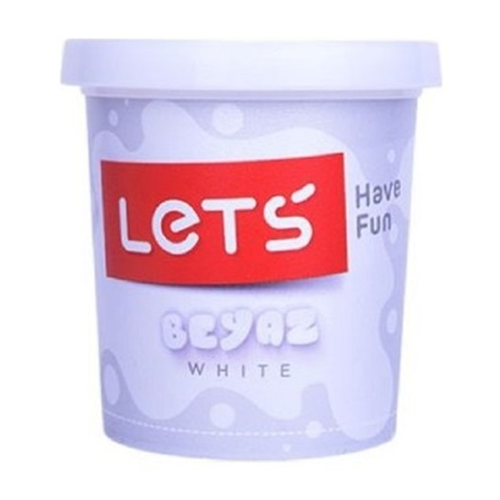 Lets Tek Renk Oyun Hamuru Beyaz 110 gr