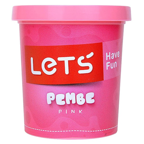 Lets Tek Renk Oyun Hamuru Pembe 110 gr