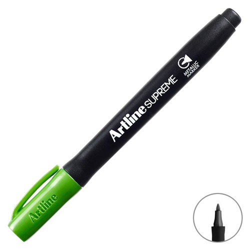 Artline Supreme Metalik Markör 1.0 MM Uç Metalik Yeşil